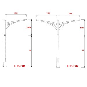 Cột đèn chiếu sáng đường phố HP-03