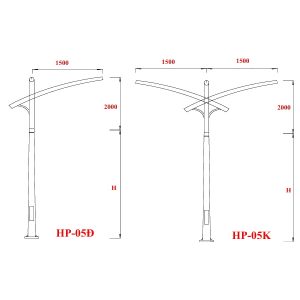Cột đèn chiếu sáng đường phố HP-05