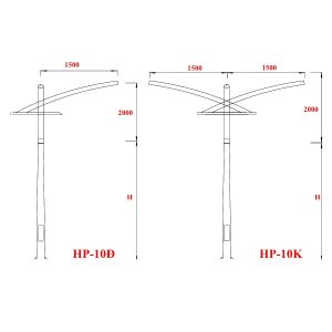 Cột đèn chiếu sáng đường phố HP-10